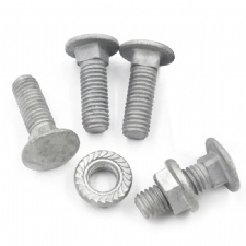 Hot-dip galvanized carriage bolts