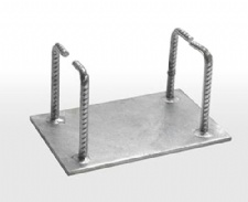 Embedded steel welding parts