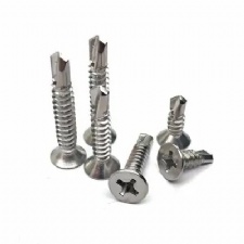 Stainless steel flat head Drill tail screw