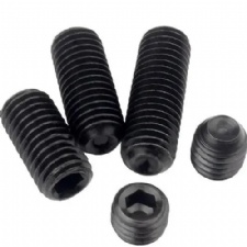 Hexagon socket set screw with concave point